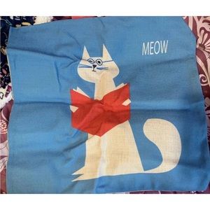 Book Cat decor Throw pillow 16x16